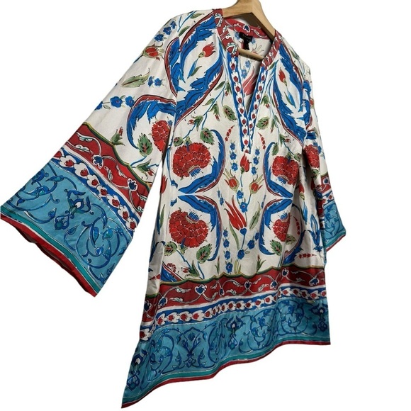 ESCADA Silk Floral Blouse Fantasy 36/US6 - Picture 8 of 14
